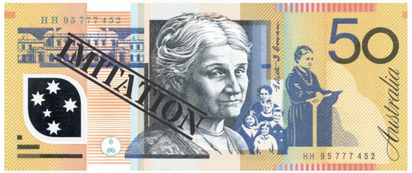 50 Dollar Australian Souvenir Note Pad Fake AUD Money - 1