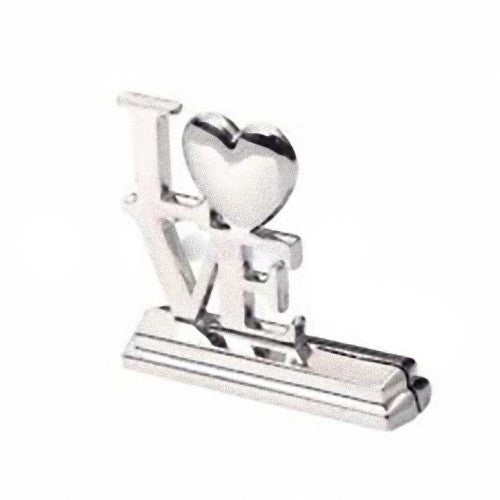50 Piece Pack of Wedding Name Card Place Stand Silver LOVE