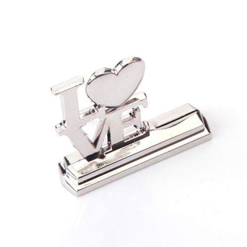 50 Piece Pack of Wedding Name Card Place Stand Silver LOVE