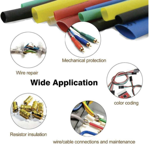 530 Pcs Heating Shrink Sleeve Set Heat Shrinkable