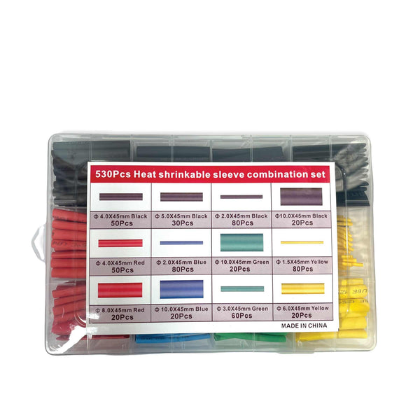 530 Pcs Heating Shrink Sleeve Set Heat Shrinkable