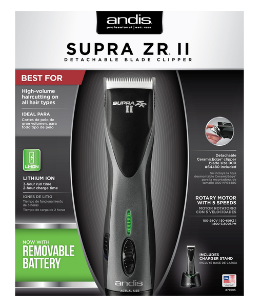 Andis Supra ZR II Cordless Detachable Blade Clipper