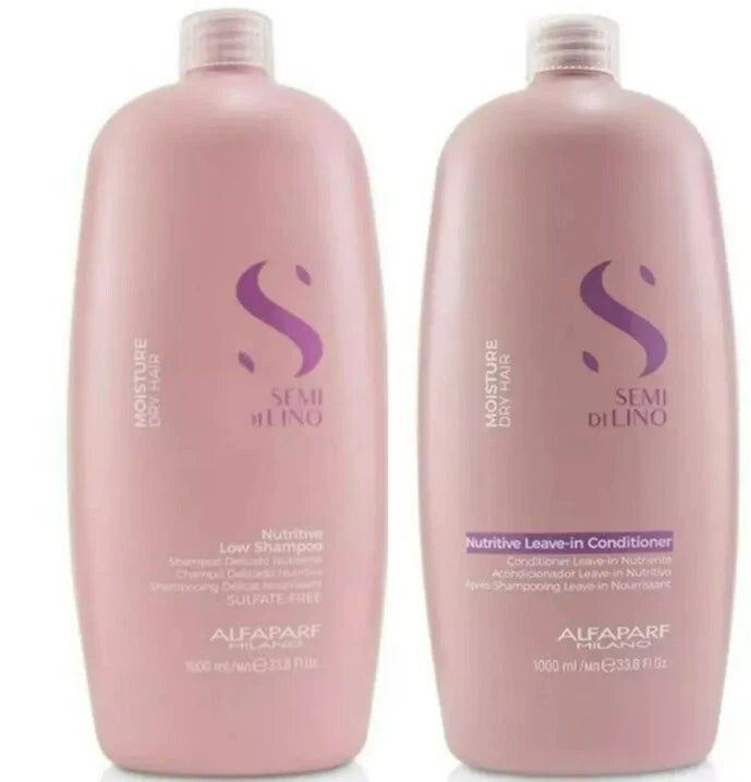 Alfaparf Semi Di Lino Nutritive Low Shampoo 1 Litre And Conditioner 1 Litre