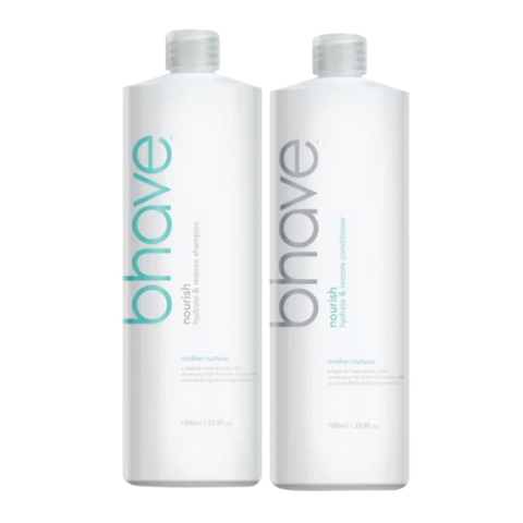 Bhave Nourish Shampoo and Conditioner 1L Duo
