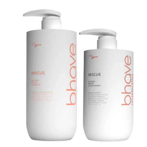 Bhave Rescue Shampoo 1L and Conditioner 750ml Duo