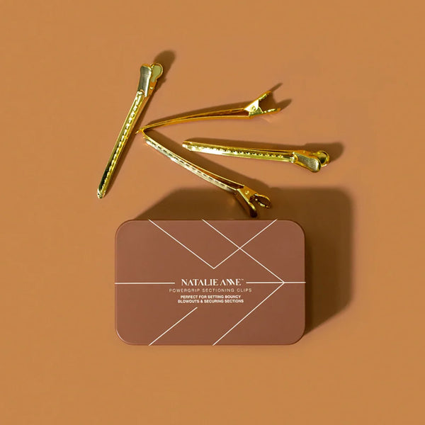 Natalie Anne PowerGrip Sectioning & Blowout Clips 15 Pack – Gold