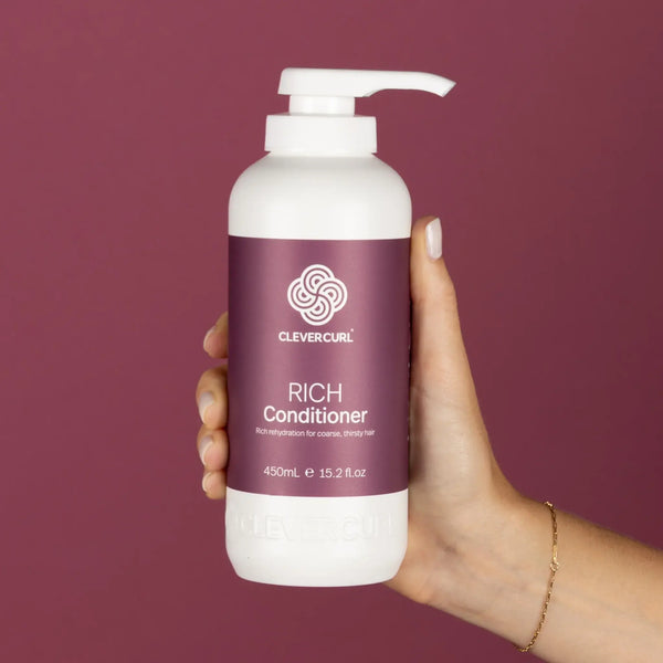 Clever Curl Cleanser and Rich Conditioner 450ml + Curl Cream (3pc)