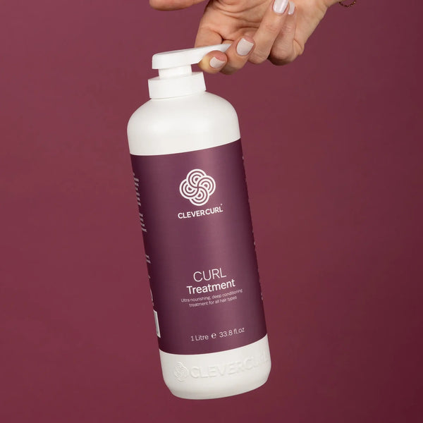 Clever Curl Cleanser and Rich Conditioner 1L + Treatment + Wonderfoam (4pc)