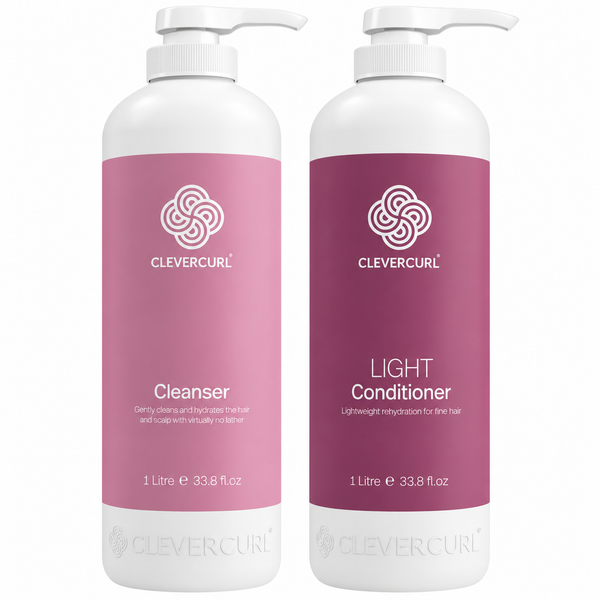 Clever Curl Cleanser Shampoo and Light Conditioner 1000ml