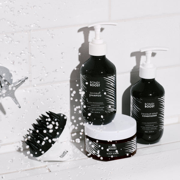 BondiBoost Dandruff Kit - Shampoo, Conditioner, Scrub & Brush