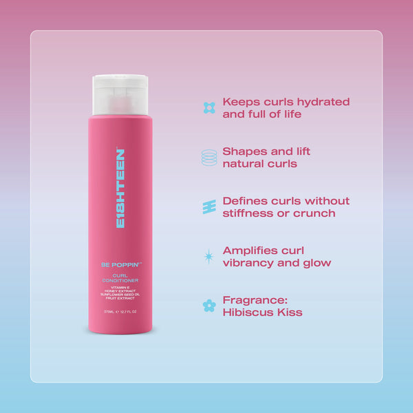 E18HTEEN Be Poppin' Curl Duo Pack 375ml