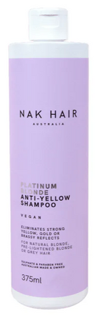 NAK Hair Platinum Blonde Anti-Yellow Shampoo 375ml