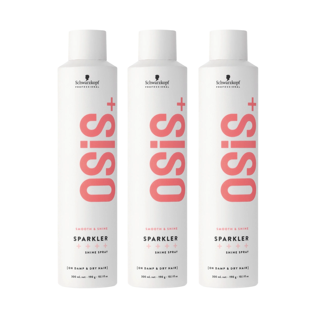 Schwarzkopf OSiS+ Sparkler Instant Sparkling Shine Spray 300ml Trio Pack