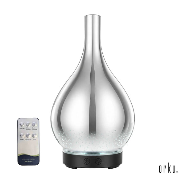 Orku Essential Oil Aroma Diffuser - Mirror 3D Fireworks Light USB Remote