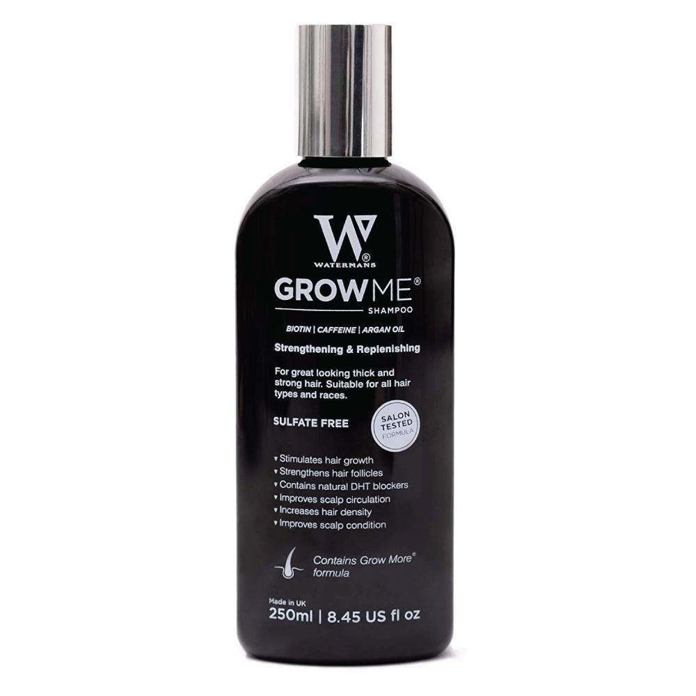 Watermans Grow Me Hair Growth Shampoo 250ml DHT Blocking Biotin Argan Anti Loss