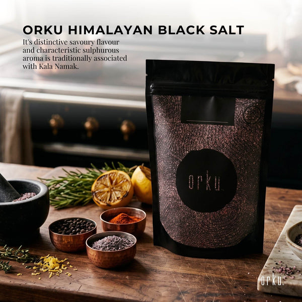 Orku 2Kg Himalayan Black Salt Cooking Kala Namak Vegan Seasoning