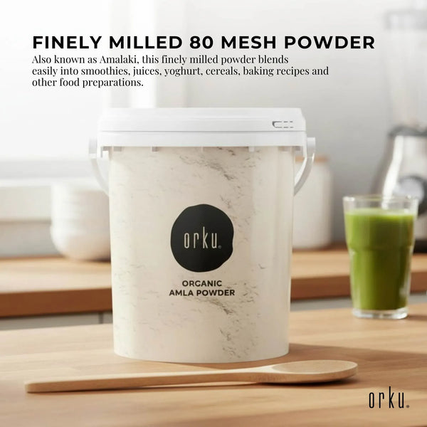 800g Organic Amla Powder Tub Indian Gooseberry Emblica Officinalis Supplement