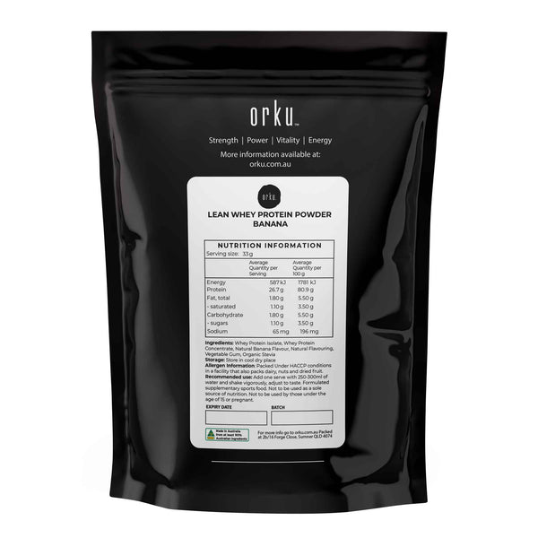 100g Lean Whey Protein Blend - Banana Shake WPI/WPC Supplement