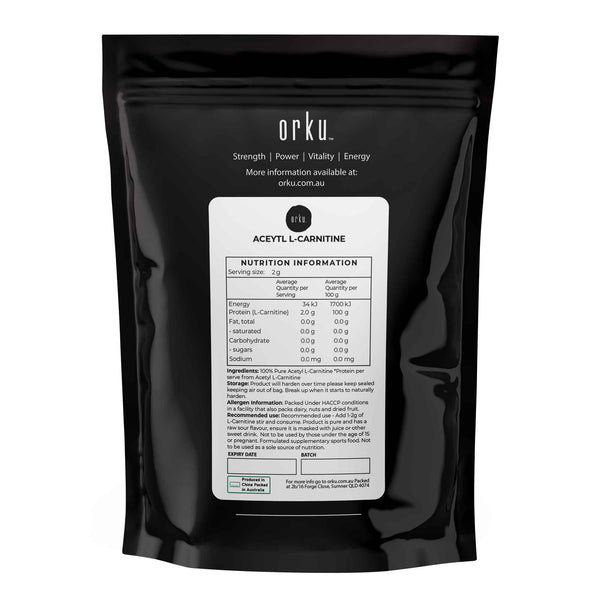 400g Acetyl L-Carnitine HCL Powder - USP Grade Pre Workout ALCAR Supplement