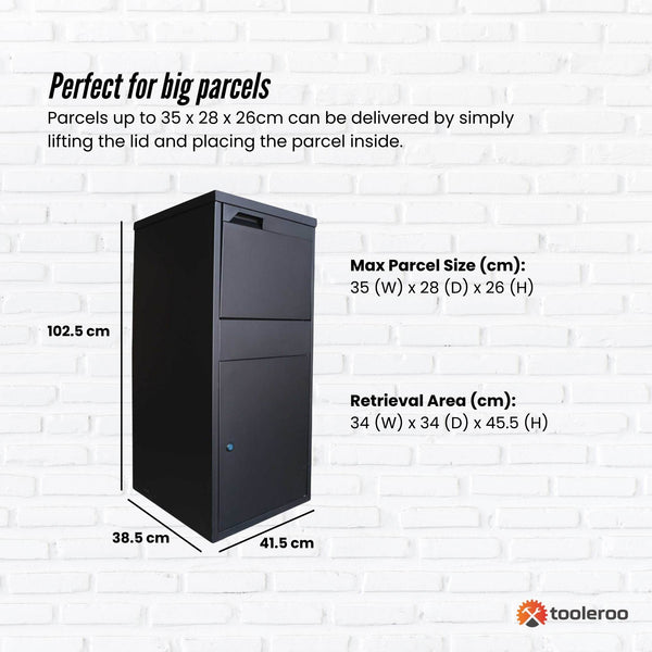 Parcel Delivery Drop Box Mailbox - Home Package Post Locker 41.5x38.5x102.5cm