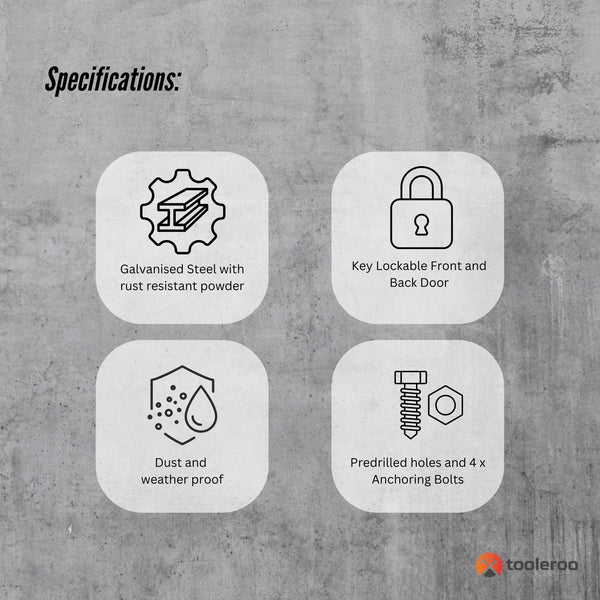 Parcel Delivery Drop Box Mailbox - Home Package Post Locker 41.5x38.5x102.5cm