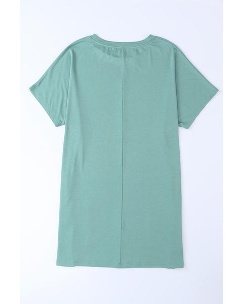 Azura Exchange Side Pockets Short Sleeve Tunic Top - S