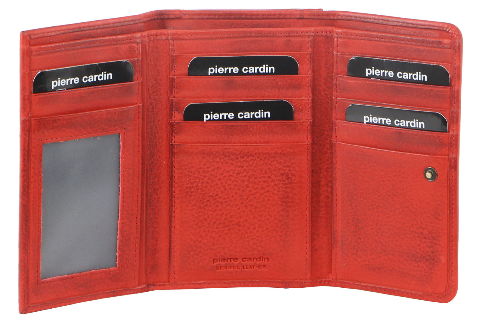 Pierre Cardin Womens Soft Italian Leather RFID Purse Wallet Rustic Tri Discount Salon Supplies