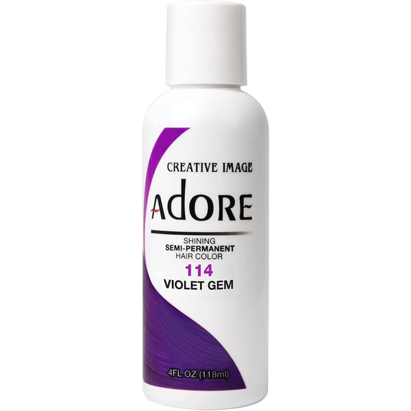 Adore Shining Semi Permanent Hair Color, Violet Gem, 118 Ml, 4 Ounce