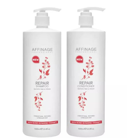 Affinage Repair Shampoo & Conditioner 1000ml 1Litre Duo