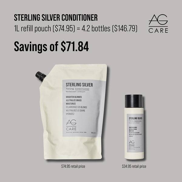 AG Care Sterling Silver Toning Conditioner 1L - Conditioner