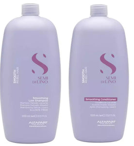 Alfaparf Semi Di Lino Smooth Smoothing Low Shampoo and Conditioner 1000ml 1L Duo