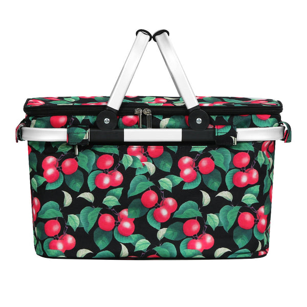 Alfresco Picnic Basket Folding Bag Hamper Insulated Storage