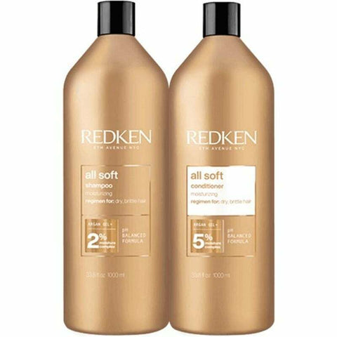 Redken All Soft Shampoo & Conditioner 1 Litre Duo