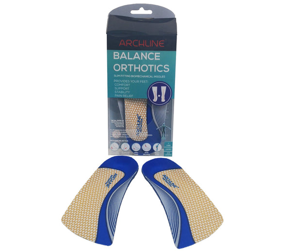 ARCHLINE 3/4 Slim Orthotics Plantar Fasciitis Insoles