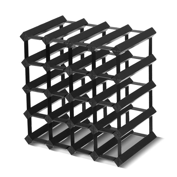 Artiss Wine Rack 20 Bottle Black - Furniture > Dining >