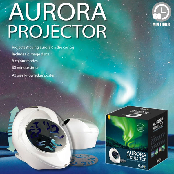 Aurora Projector Moving Night Light 8 Colour Mode - Kids