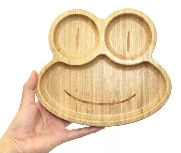 Bamboo Kids Children Baby Plate Bowl & Silicon Suction Cap