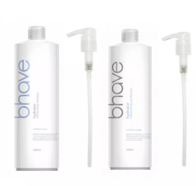 Bhave Hydrator Moisturising Shampoo & Conditioner 1000ml DUO with 2 Pumps