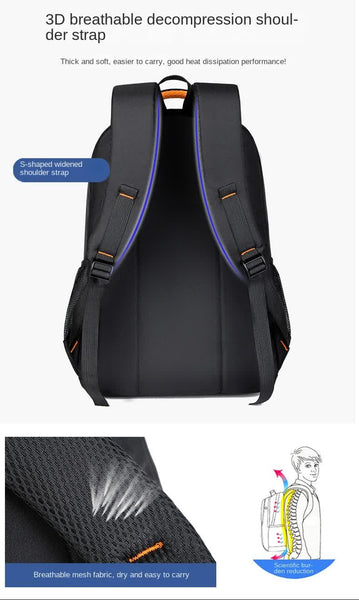 Black Large Capacity Business Backpack for Men and Women