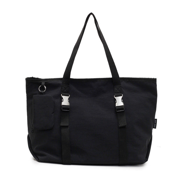 Black Modern Utility Tote Bag for Women - Large Capacity