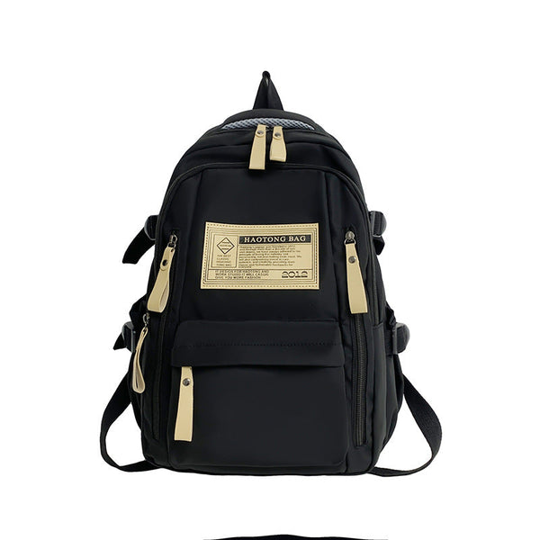 Black Stylish and Simple Backpack for High School