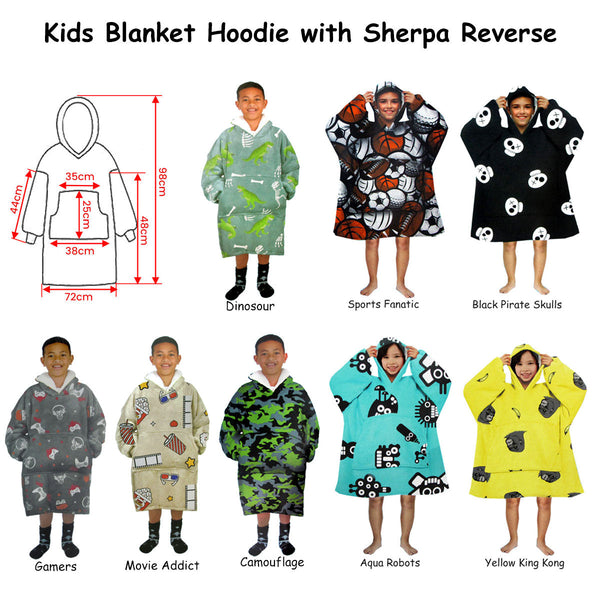 Blanket Hoodie with Sherpa Reverse Grey Gamers - Baby &