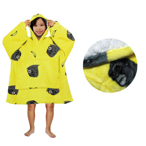 Blanket Hoodie with Sherpa Reverse Yellow King Kong - Baby