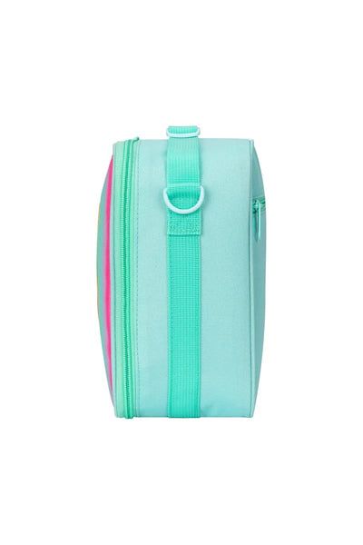 Blue Sparkling Rainbow Heart Insulated Lunch Bag for Kids