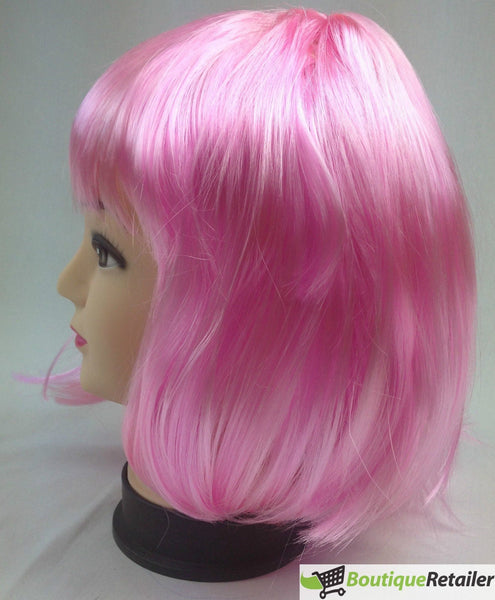 Bob Wig Costume Short Straight Fringe Cosplay Party Full