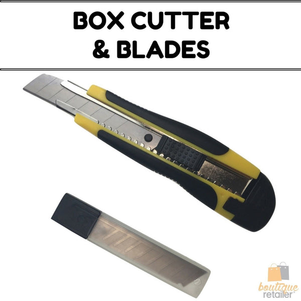 BOX CUTTER & BLADES Knife Retractable Blade Snap Off Razor