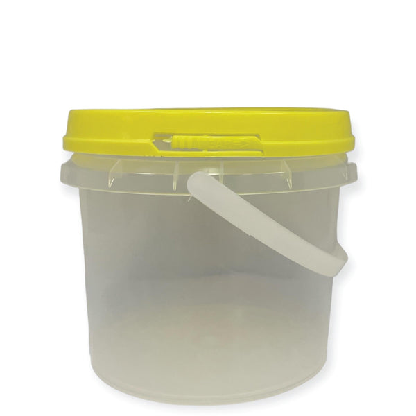 Bulk 10 x 0.8L Honey Bucket with Lid - 1Kg Clear Tamper
