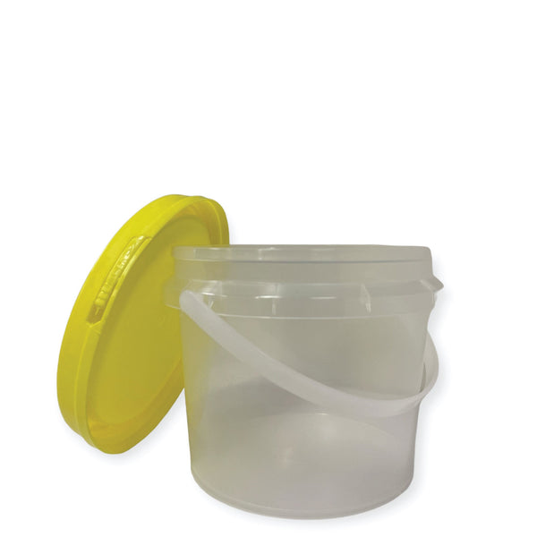 Bulk 10 x 0.8L Honey Bucket with Lid - 1Kg Clear Tamper