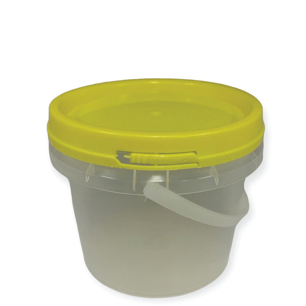 Bulk 10 x 0.8L Honey Bucket with Lid - 1Kg Clear Tamper