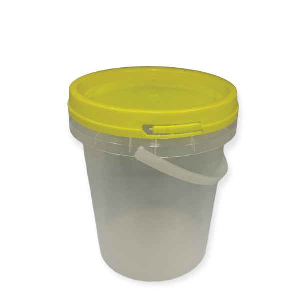 Bulk 10 x 1.2L Honey Bucket with Lid - 1.5Kg Clear Tamper